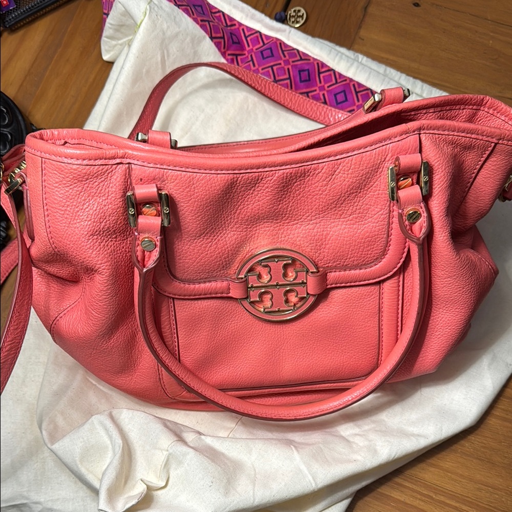 Tory Burch Pink Leather Shoulder Bag